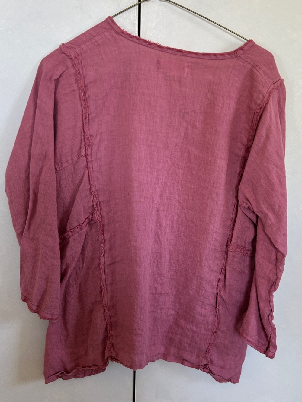 Relaxed Boho Tunic Top in Dusty Rose - Picture 2 of 6